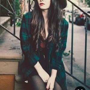 *SOLD* Long Sleeve Green Flannel Plaid | SO, XS